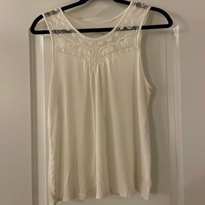 Merona Women’s Sheer Ivory Tank Top Size Medium